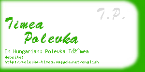 timea polevka business card